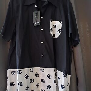 Dolce & Gabbana Black and White Logo Shirt